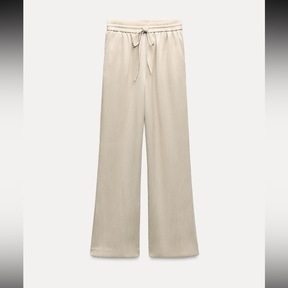 Zara satin wide leg pant